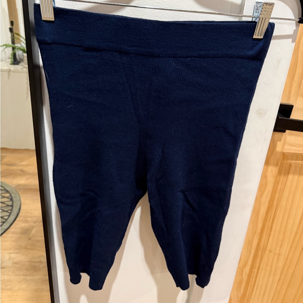 NAADAM Women's Navy Blue Silk and Cashmere Biker Shorts